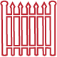 wrought iron fence icon